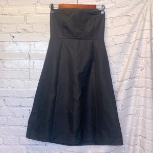 J. Crew Black Strapless Dress Size 6 Petite Excellent Condition